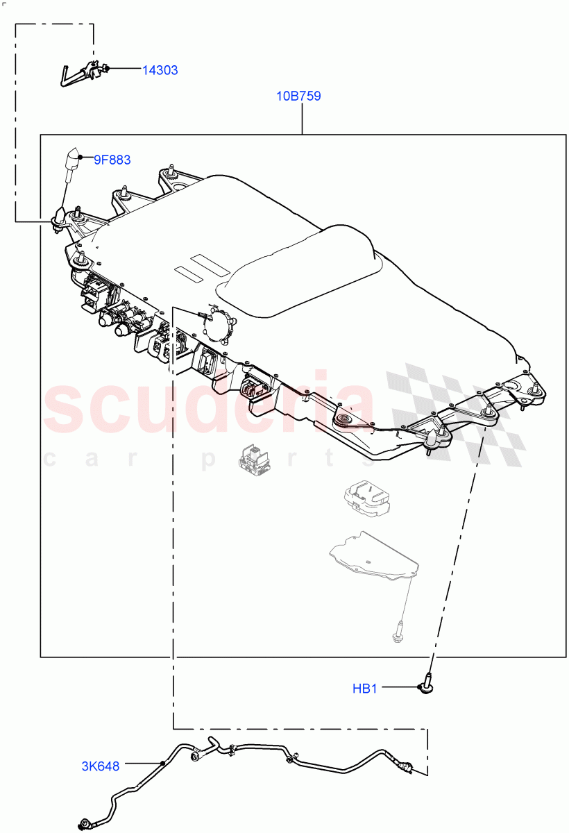 Hybrid Electrical Modules(Traction Battery)(Electric Engine Battery-PHEV)((V)FROMLH000001) of Land Rover Land Rover Discovery Sport (2015+) [1.5 I3 Turbo Petrol AJ20P3]