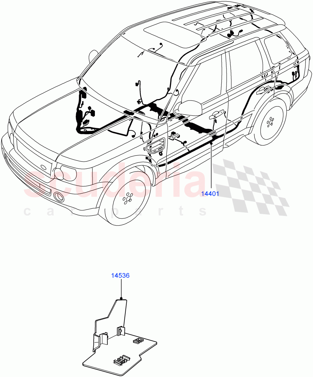 Electrical Wiring - Engine And Dash(Main Harness)((V)TO8A999999) of Land Rover Land Rover Range Rover Sport (2005-2009) [4.4 AJ Petrol V8]