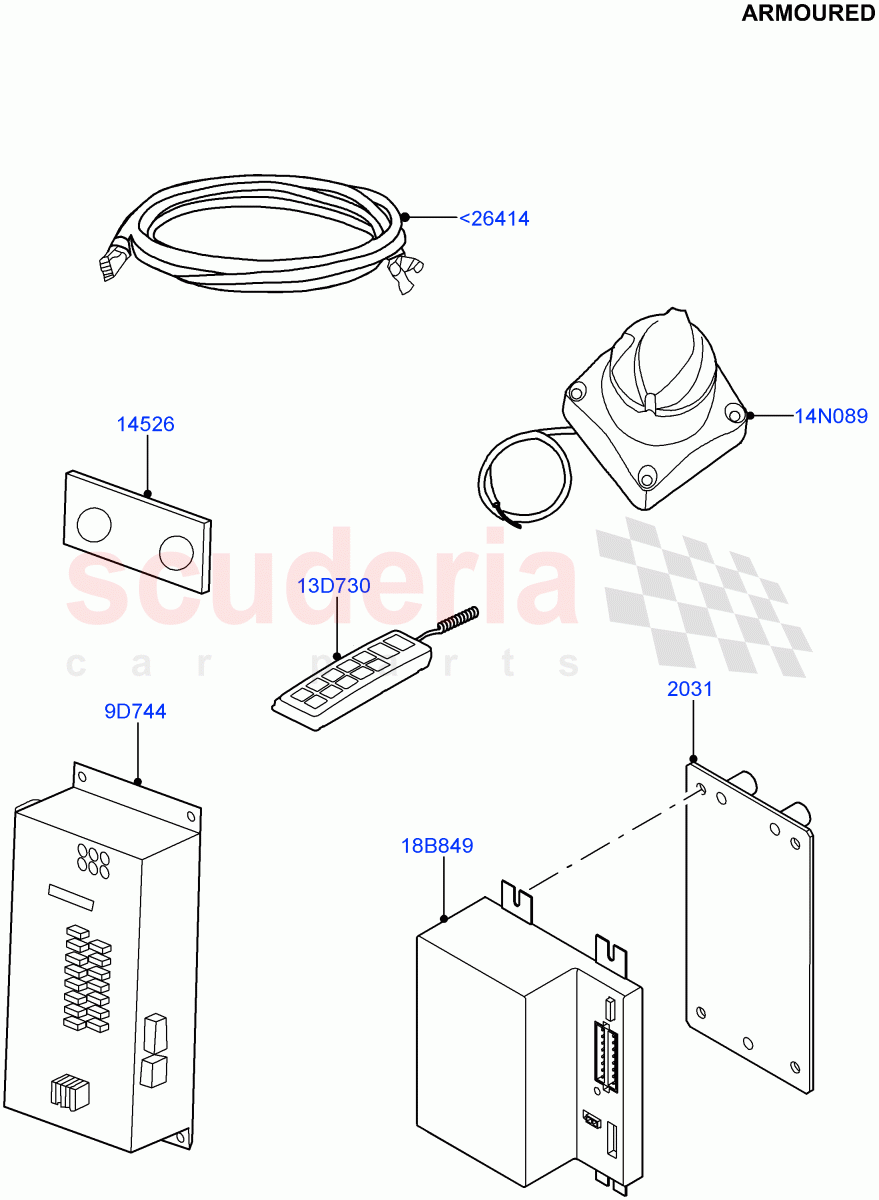 Switches (Console) (Armoured) ((V) FROMEA000001) of Land Rover Land Rover Range Rover (2012-2021) [3.0 I6 Turbo Petrol AJ20P6]