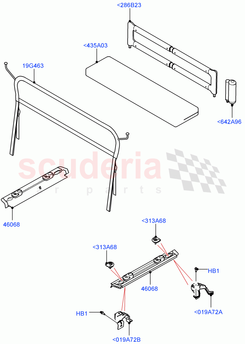 Load Compartment Trim(Floor, Cargo Retention)(Halewood (UK)) of Land Rover Land Rover Range Rover Evoque (2019+) [2.0 Turbo Diesel AJ21D4]