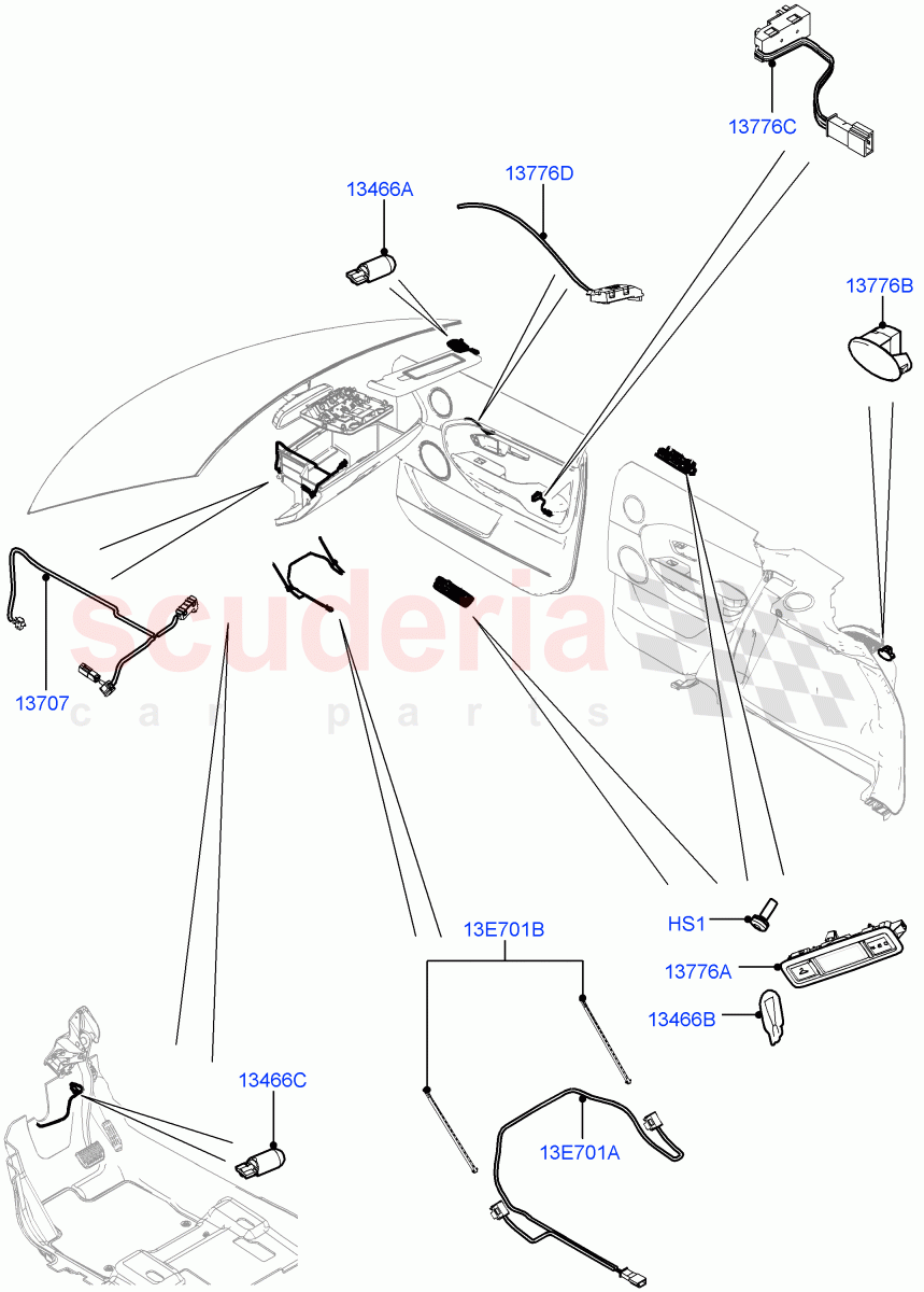 Interior Lamps(Changsu (China))((V)FROMEG000001) of Land Rover Land Rover Range Rover Evoque (2012-2018) [2.0 Turbo Diesel]