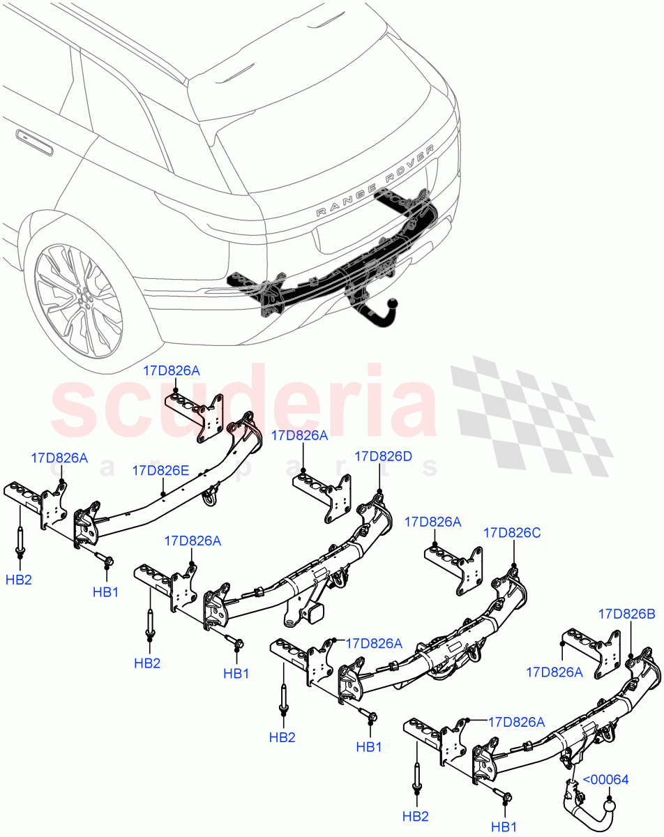 Tow Bar of Land Rover Land Rover Range Rover Velar (2017+) [2.0 Turbo Petrol AJ200P]