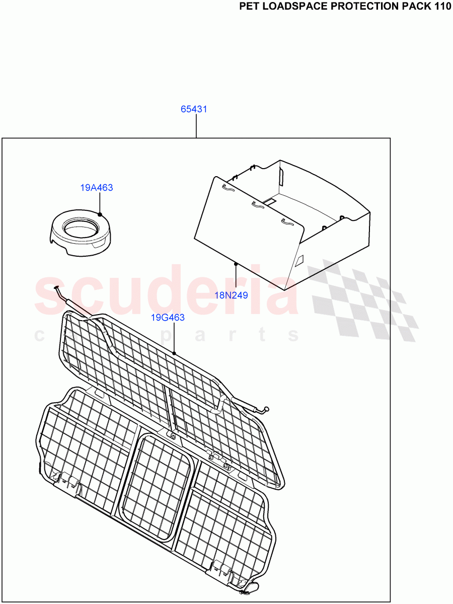 Accessory Pack(Pet Loadspace Protection Pack 110: Virtual Part Order Number VPLEPET001)(Standard Wheelbase) of Land Rover Land Rover Defender (2020+) [5.0 OHC SGDI SC V8 Petrol]