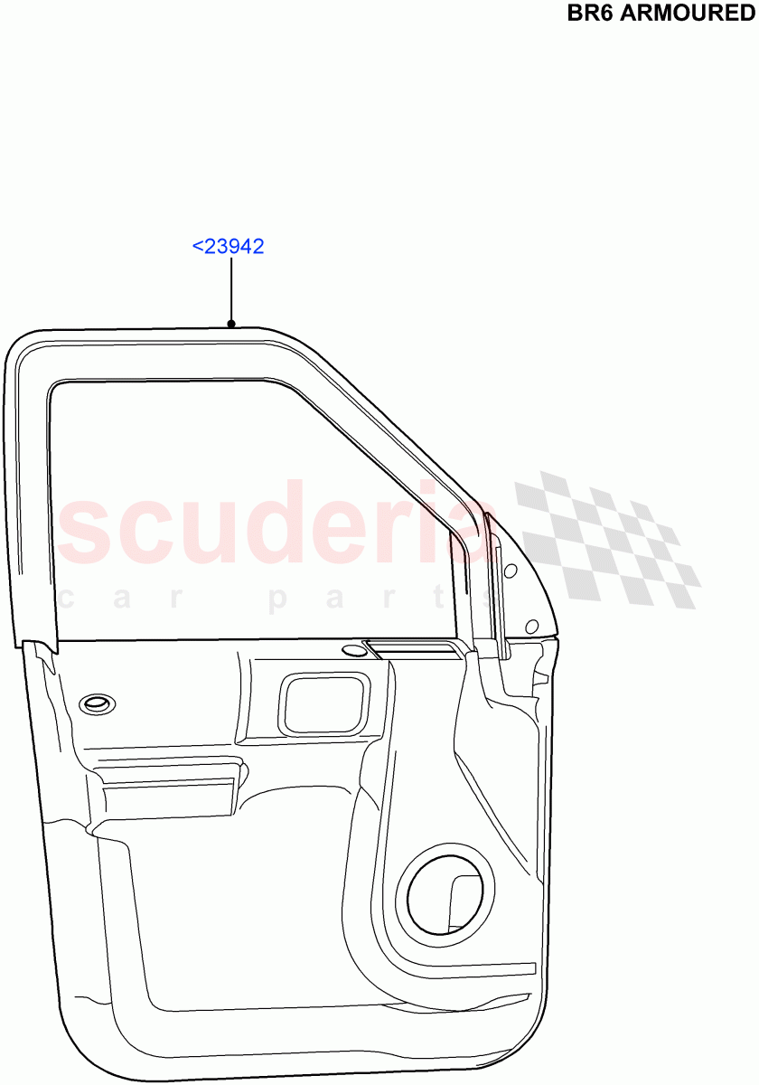 Front Door Trim Panels(With B6 Level Armouring)((V)FROMAA000001) of Land Rover Land Rover Discovery 4 (2010-2016) [3.0 Diesel 24V DOHC TC]