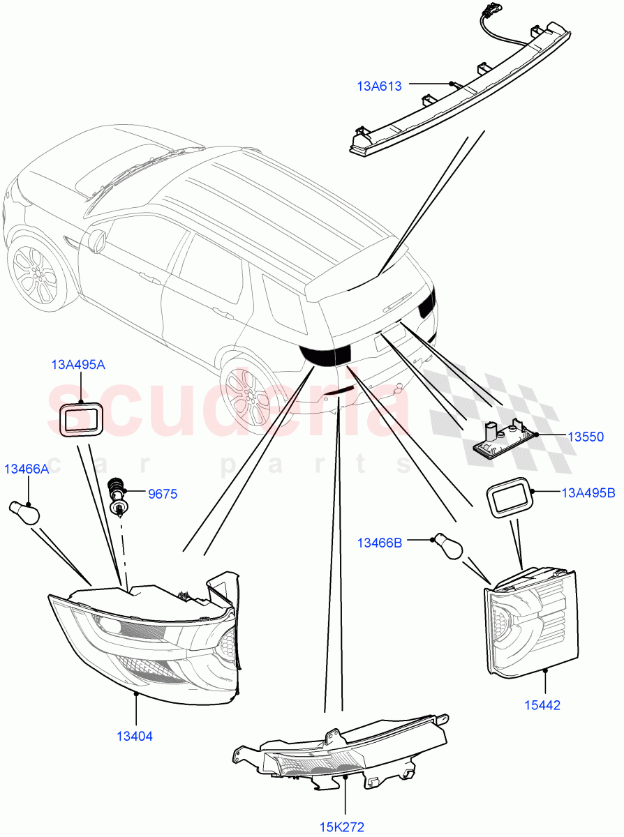 Rear Lamps(Halewood (UK)) of Land Rover Land Rover Discovery Sport (2015+) [2.0 Turbo Petrol AJ200P]