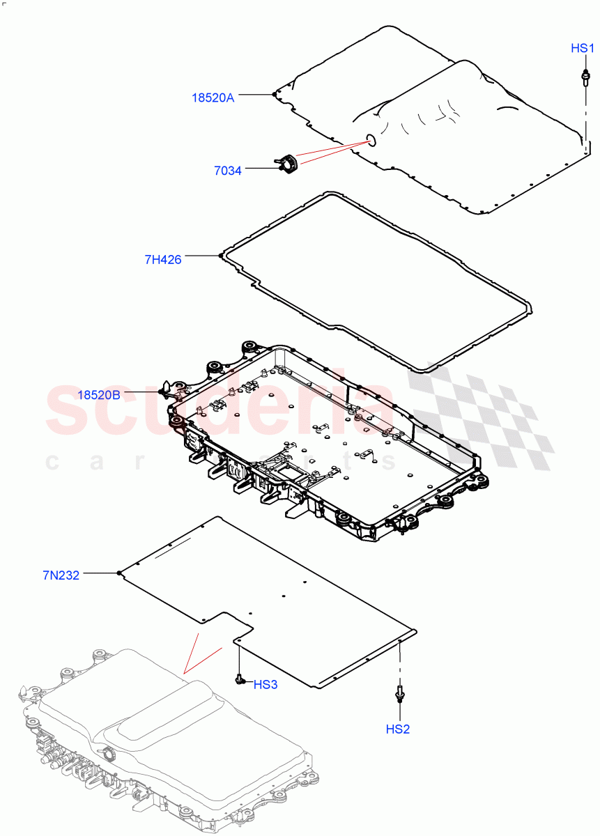 Hybrid Electrical Modules (Traction Battery Housing) (Changsu (China), Electric Engine Battery-PHEV) ((V) FROMKG446857) of Land Rover Land Rover Discovery Sport (2015+) [2.0 Turbo Diesel AJ21D4]