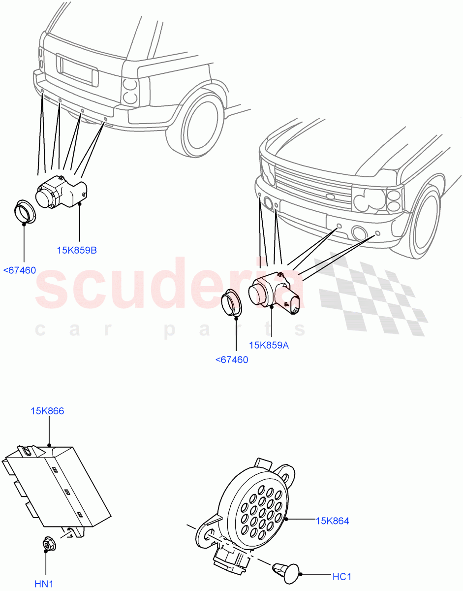 Parking Distance Control((V)FROMAA000001) of Land Rover Land Rover Range Rover (2010-2012) [3.6 V8 32V DOHC EFI Diesel]