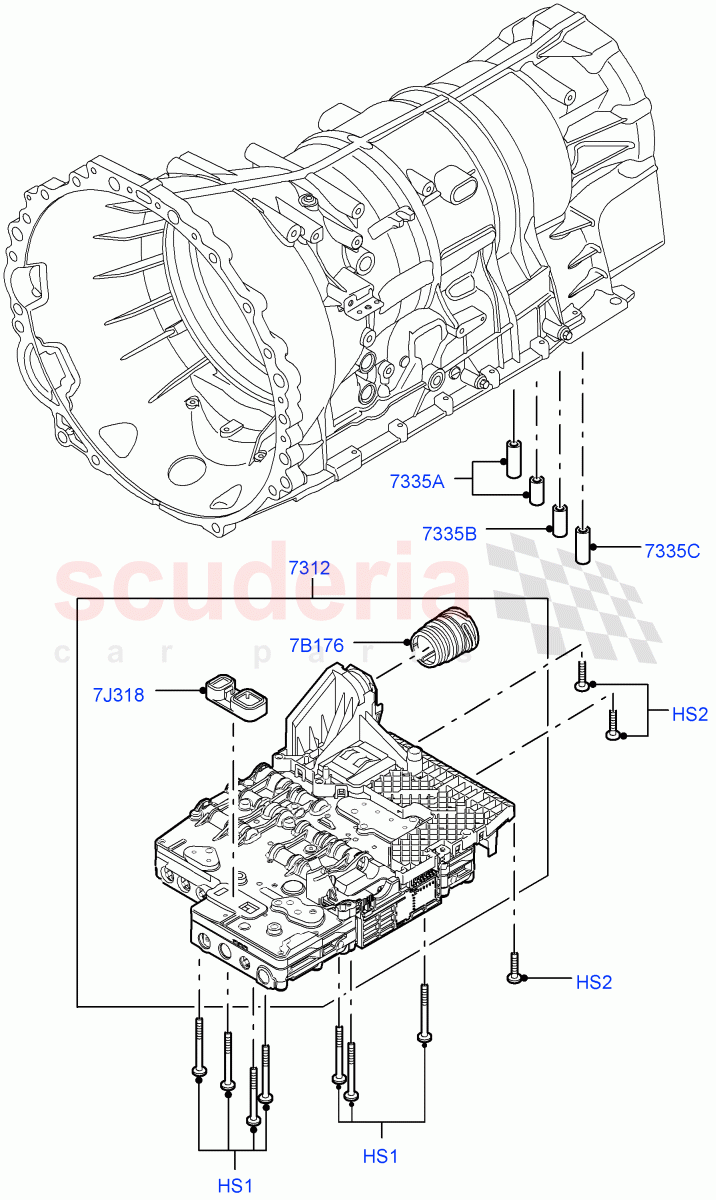 Valve Body - Main Control & Servo's(Cologne V6 4.0 EFI (SOHC),6 Speed Auto ZF 6HP26 Steptronic,Lion Diesel 2.7 V6 (140KW),3.6L V8 32V DOHC EFi Diesel Lion)((V)FROMAA000001) of Land Rover Land Rover Discovery 4 (2010-2016) [2.7 Diesel V6]