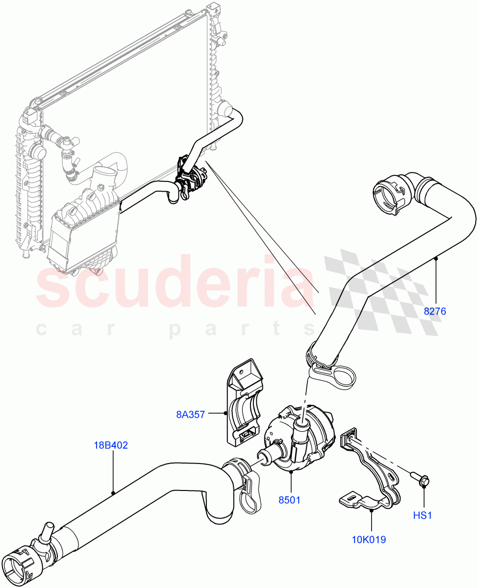 Water Pump(Auxiliary Unit)(2.0L I4 DSL HIGH DOHC AJ200)((V)FROMJH000001) of Land Rover Land Rover Range Rover Evoque (2012-2018) [2.0 Turbo Diesel]