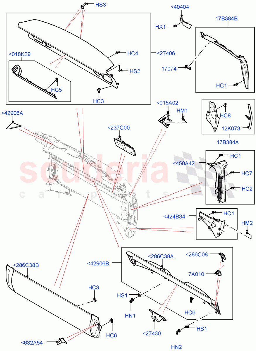 Back Door/Tailgate Trim Panels of Land Rover Land Rover Range Rover (2022+) [3.0 I6 Turbo Petrol AJ20P6]