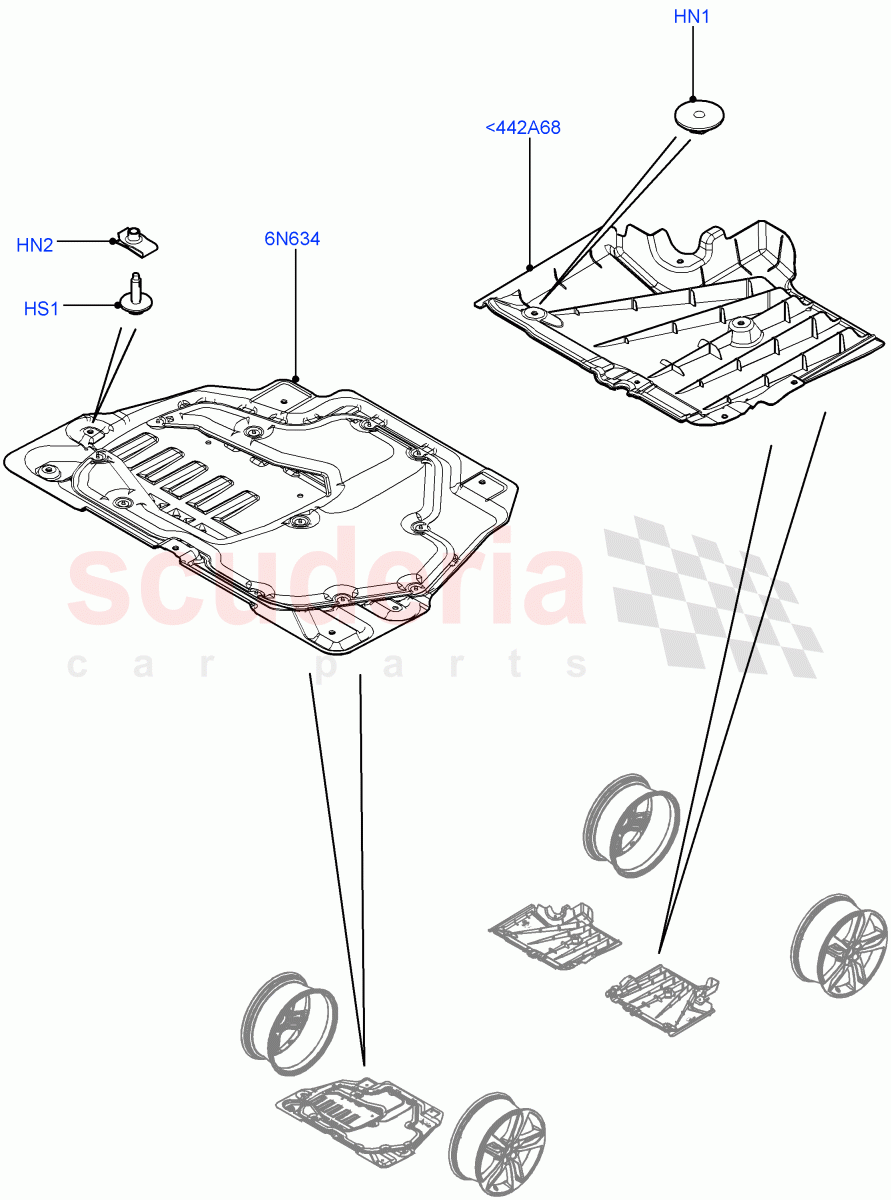 Splash And Heat Shields(Body)(Itatiaia (Brazil))((V)FROMGT000001) of Land Rover Land Rover Range Rover Evoque (2012-2018) [2.0 Turbo Petrol AJ200P]