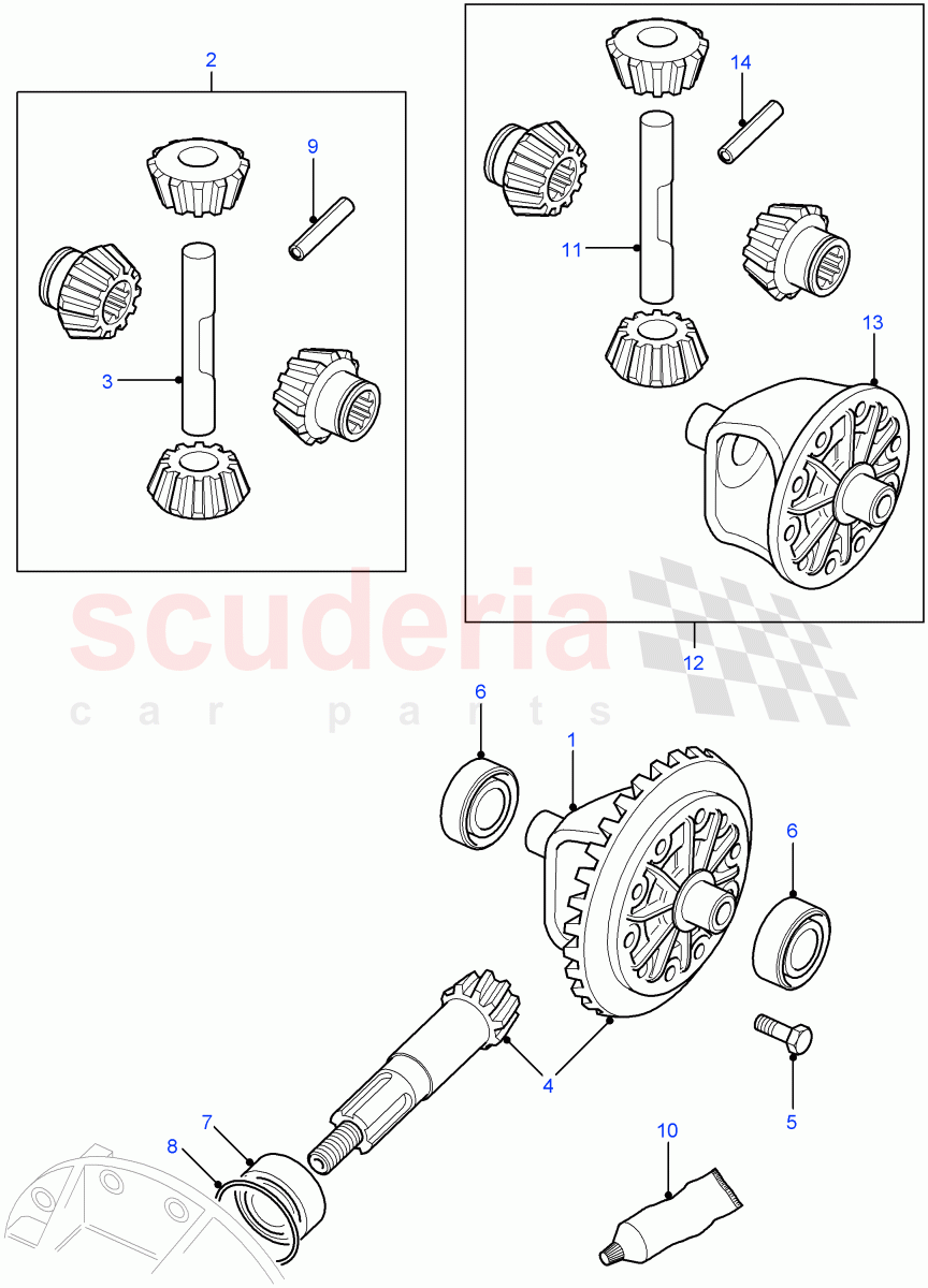 Crownwheel And Pinion(Axle Differential - Front 2 Pin)((V)FROM7A000001) of Land Rover Land Rover Defender (2007-2016)