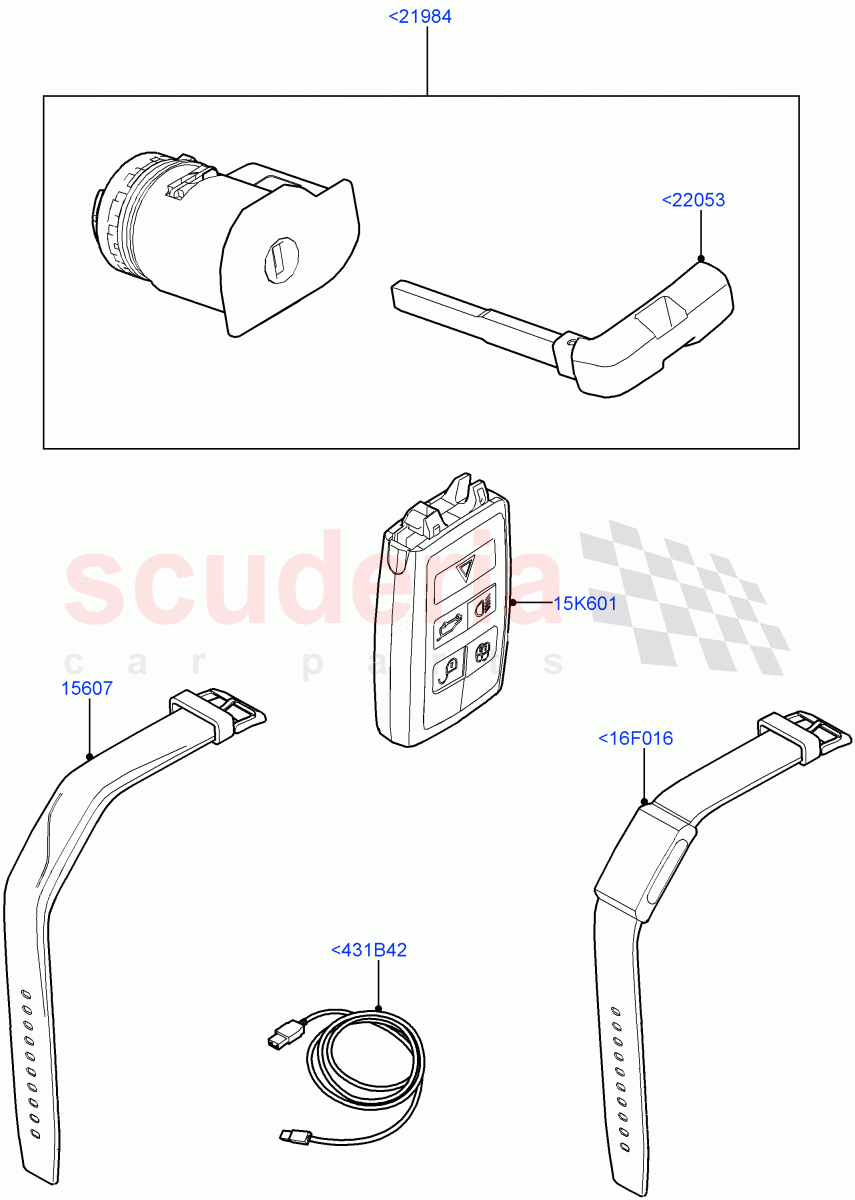 Vehicle Lock Sets And Repair Kits(Changsu (China)) of Land Rover Land Rover Range Rover Evoque (2019+) [2.0 Turbo Petrol AJ200P]