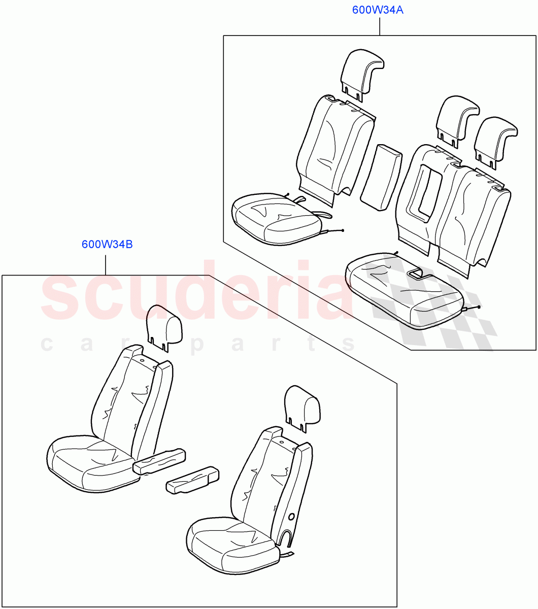 Accessory Seat Covers(Solihull Plant Build, Nitra Plant Build) of Land Rover Land Rover Discovery 5 (2017+) [2.0 Turbo Diesel]