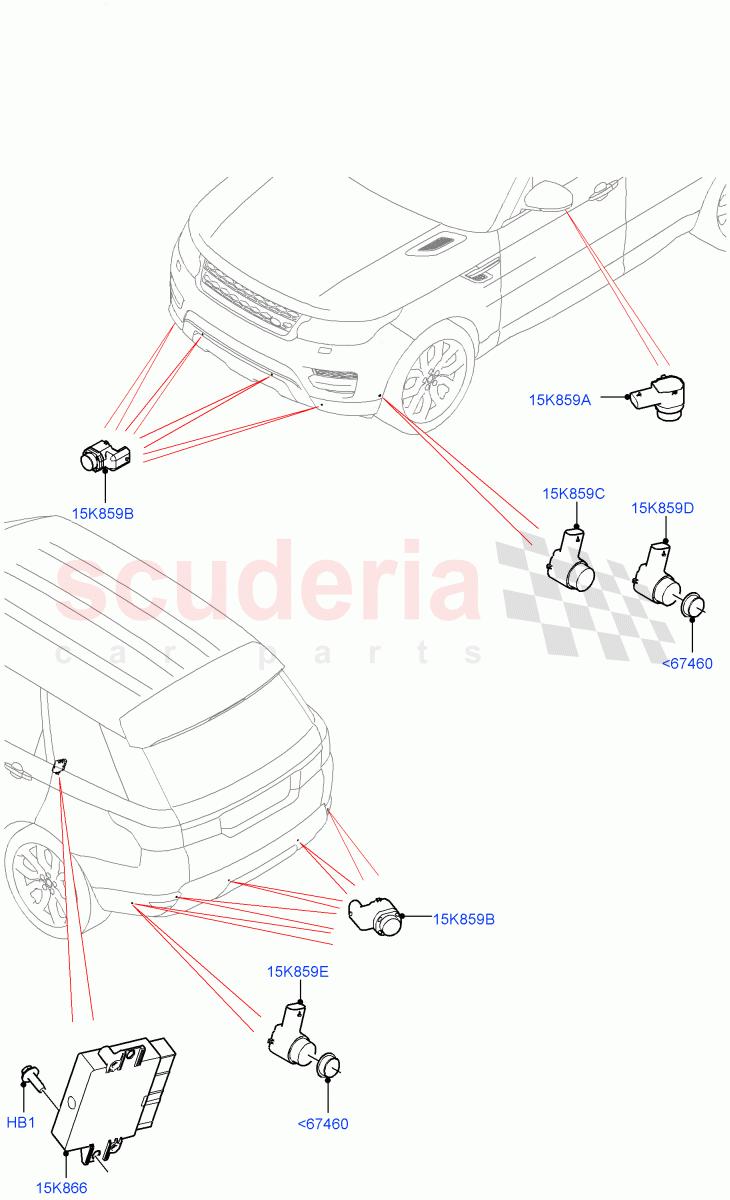 Parking Distance Control(Version - Core,Non SVR)((V)FROMJA000001) of Land Rover Land Rover Range Rover Sport (2014+) [2.0 Turbo Petrol GTDI]