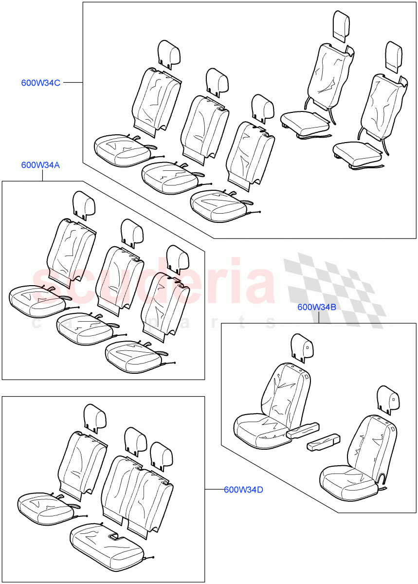 Accessory Front & Rear Seat Covers(Accessory)((V)FROMAA000001) of Land Rover Land Rover Discovery 4 (2010-2016) [4.0 Petrol V6]