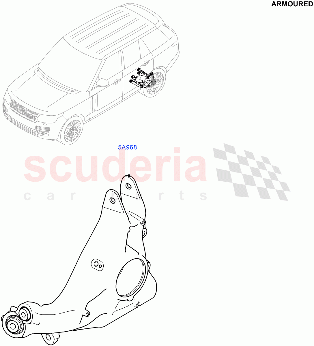 Rear Knuckle And Hub(Armoured)((V)FROMEA000001) of Land Rover Land Rover Range Rover (2012-2021) [5.0 OHC SGDI SC V8 Petrol]