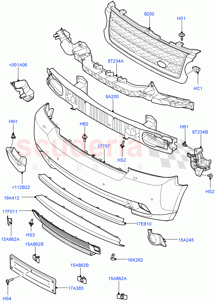 Radiator Grille And Front Bumper((V)FROMAA000001) of Land Rover Land Rover Range Rover (2010-2012) [5.0 OHC SGDI SC V8 Petrol]