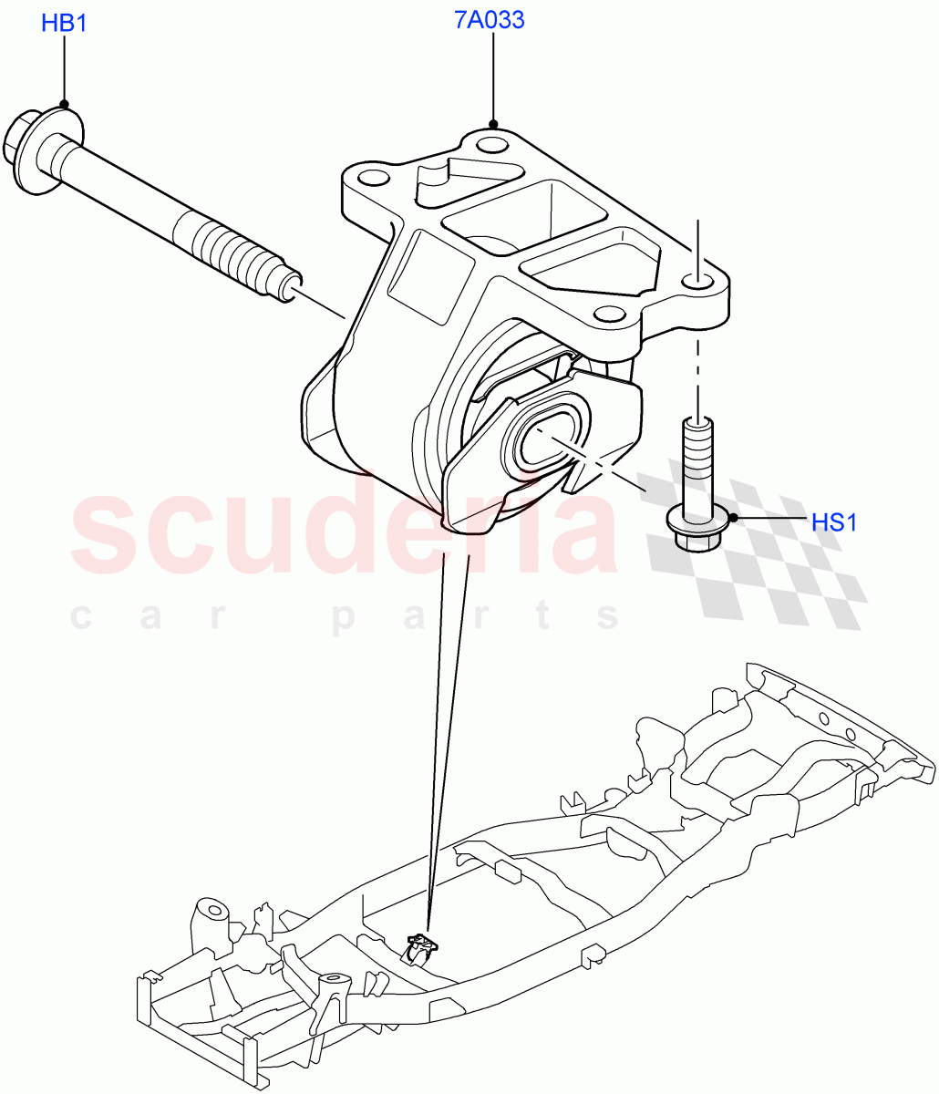 Transmission Mounting((V)TO9A999999) of Land Rover Land Rover Range Rover Sport (2005-2009) [4.2 Petrol V8 Supercharged]