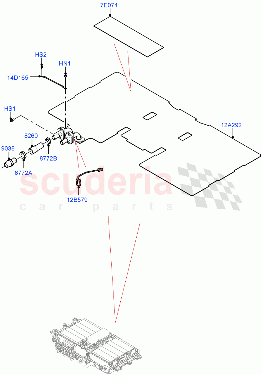 Hybrid Electrical Modules(Internal Cooling System, Traction Battery)(Changsu (China),Electric Engine Battery-PHEV)((V)FROMKG446857) of Land Rover Land Rover Discovery Sport (2015+) [2.2 Single Turbo Diesel]