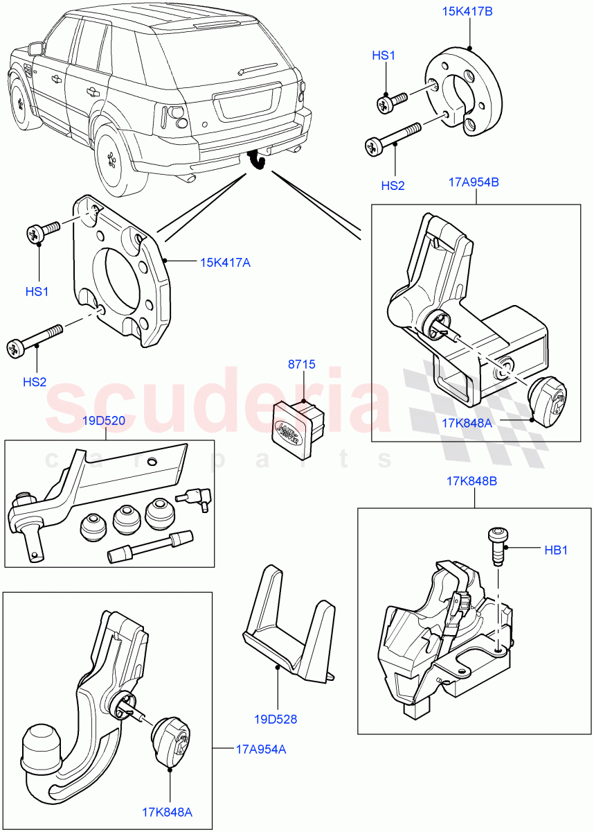 Tow Bar ((V) FROMAA000001) of Land Rover Land Rover Range Rover Sport (2010-2013) [5.0 OHC SGDI SC V8 Petrol]