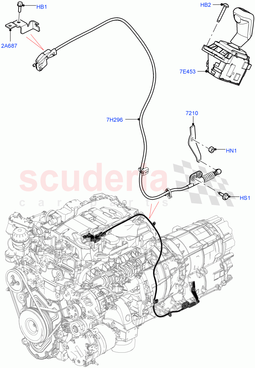Gear Change-Automatic Transmission (Nitra Plant Build) (2.0L AJ200P Hi PHEV, 8HP Gen3 Hybrid Trans, 3.0L AJ20P6 Petrol PHEV) of Land Rover Land Rover Defender (2020+) [3.0 I6 Turbo Diesel AJ20D6]