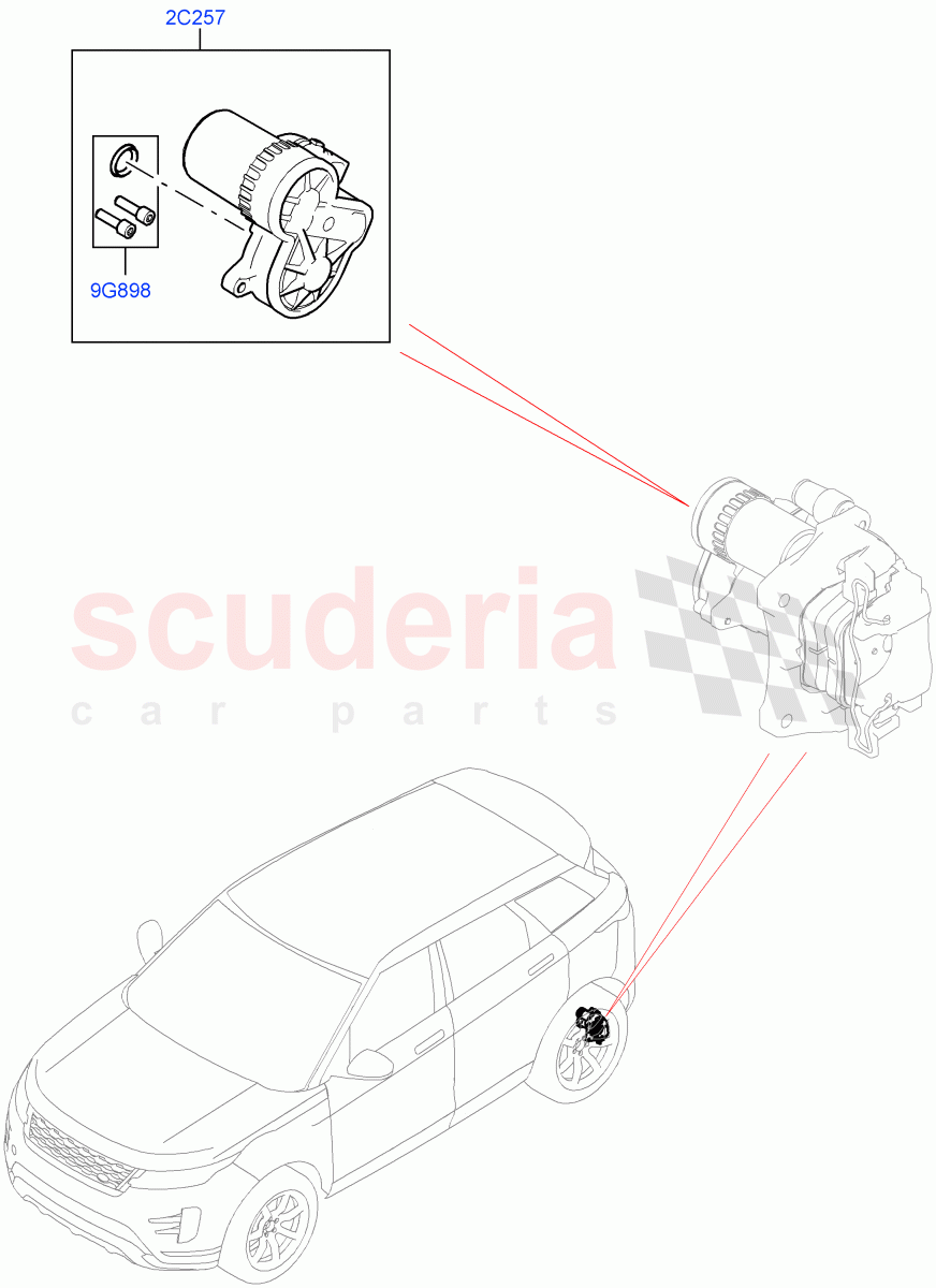 Parking Brake (Itatiaia (Brazil), Less Electric Engine Battery, Electric Engine Battery-MHEV) of Land Rover Land Rover Range Rover Evoque (2019+) [2.0 Turbo Diesel]