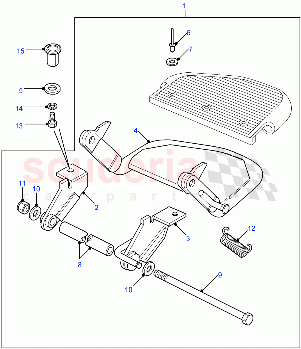 Step Assembly-Rear End Door ((V) FROM7A000001) of Land Rover Land Rover Defender (2007-2016)