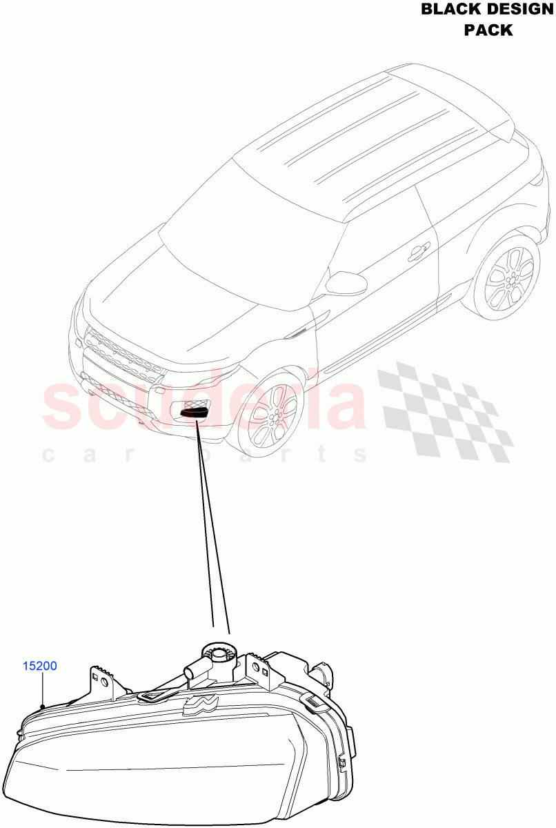 Front Fog Lamps(Halewood (UK),With Smoked Front Fog Lamps,Black Pack) of Land Rover Land Rover Range Rover Evoque (2012-2018) [2.0 Turbo Diesel]