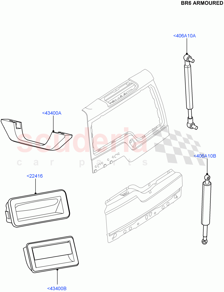 Luggage Compartment Door(With B6 Level Armouring)((V)FROMAA000001) of Land Rover Land Rover Discovery 4 (2010-2016) [3.0 Diesel 24V DOHC TC]