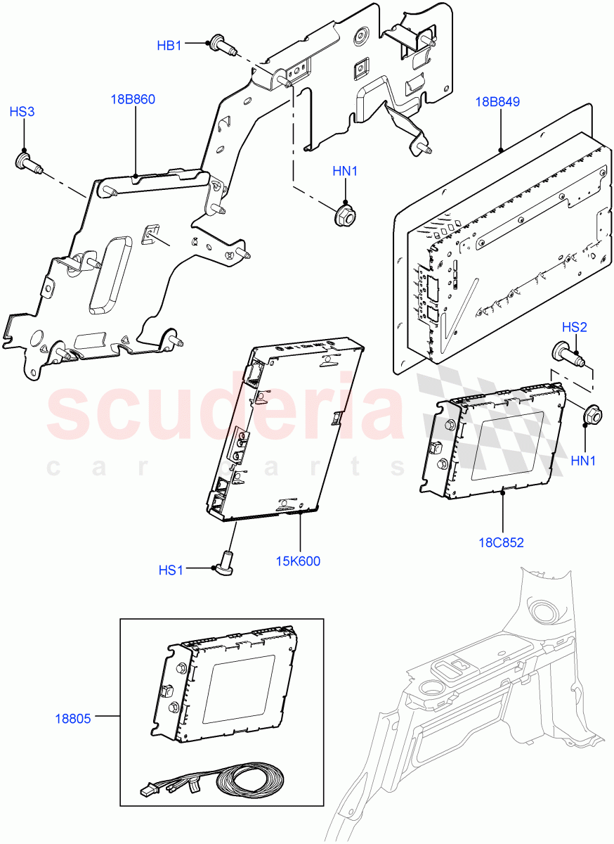 Family Entertainment System(Luggage Compartment)((V)FROMCA000001) of Land Rover Land Rover Discovery 4 (2010-2016) [3.0 Diesel 24V DOHC TC]