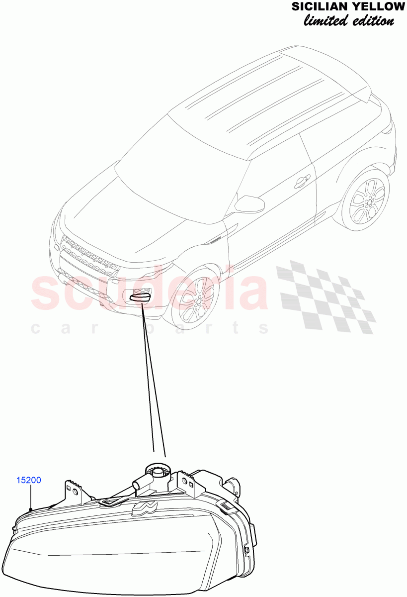 Front Fog Lamps(Sicilian Yellow Limited Edition,Halewood (UK))((V)FROMDH000001) of Land Rover Land Rover Range Rover Evoque (2012-2018) [2.0 Turbo Diesel]