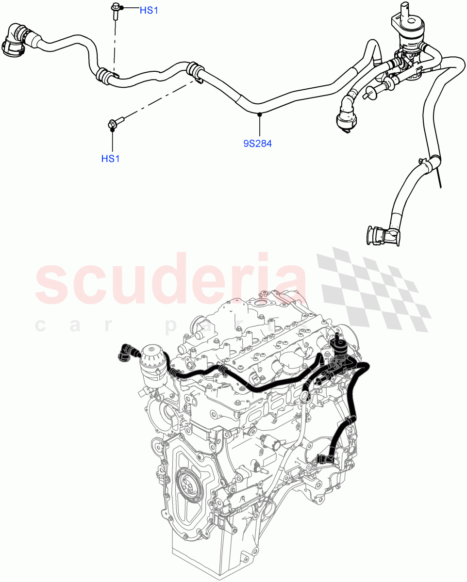 Evaporative Emission(Nitra Plant Build)(2.0L I4 High DOHC AJ200 Petrol)((V)FROMK2000001,(V)TOL2999999) of Land Rover Land Rover Defender (2020+) [2.0 Turbo Petrol AJ200P]