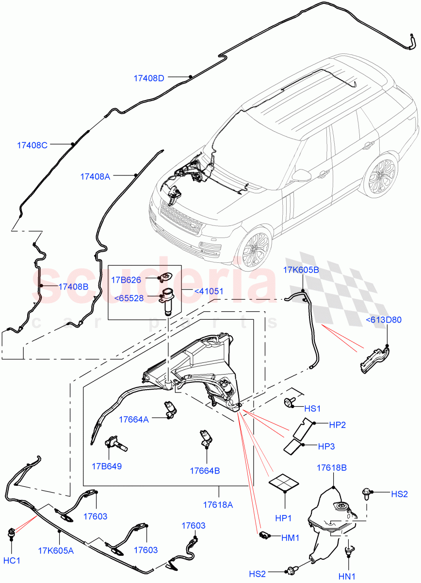 Windscreen Washer of Land Rover Land Rover Range Rover Sport (2014+) [3.0 Diesel 24V DOHC TC]