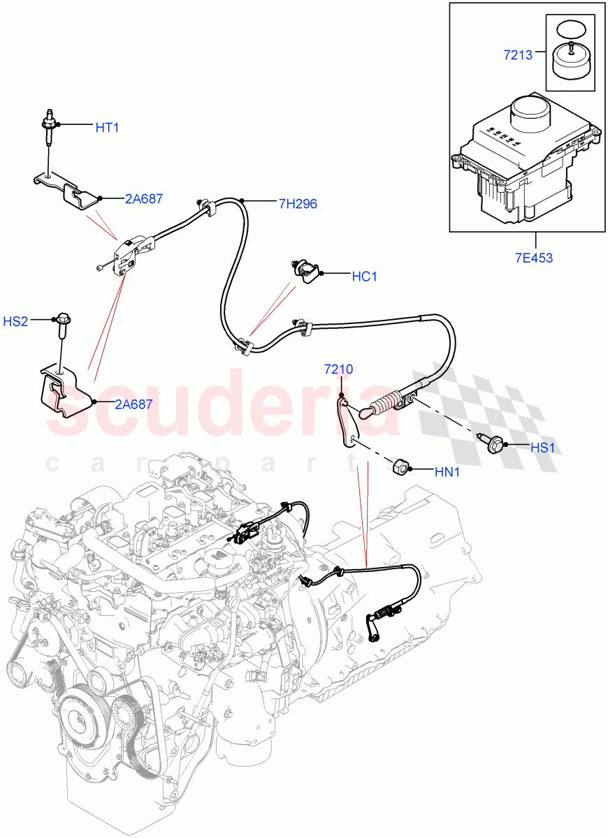 Gear Change-Automatic Transmission(2.0L I4 DSL MID DOHC AJ200,8 Speed Auto Trans ZF 8HP45,2.0L I4 Mid DOHC AJ200 Petrol,2.0L I4 High DOHC AJ200 Petrol,2.0L I4 DSL HIGH DOHC AJ200)((V)TOLA999999) of Land Rover Land Rover Range Rover Velar (2017+) [3.0 I6 Turbo Diesel AJ20D6]