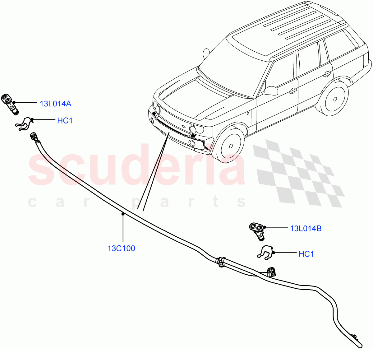 Headlamp Washer((V)FROMAA000001) of Land Rover Land Rover Range Rover (2010-2012) [5.0 OHC SGDI SC V8 Petrol]