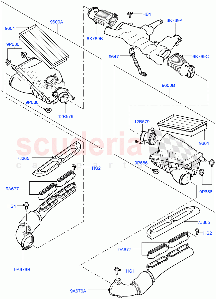 Air Cleaner(3.0L DOHC GDI SC V6 PETROL) of Land Rover Land Rover Range Rover (2012-2021) [3.0 DOHC GDI SC V6 Petrol]