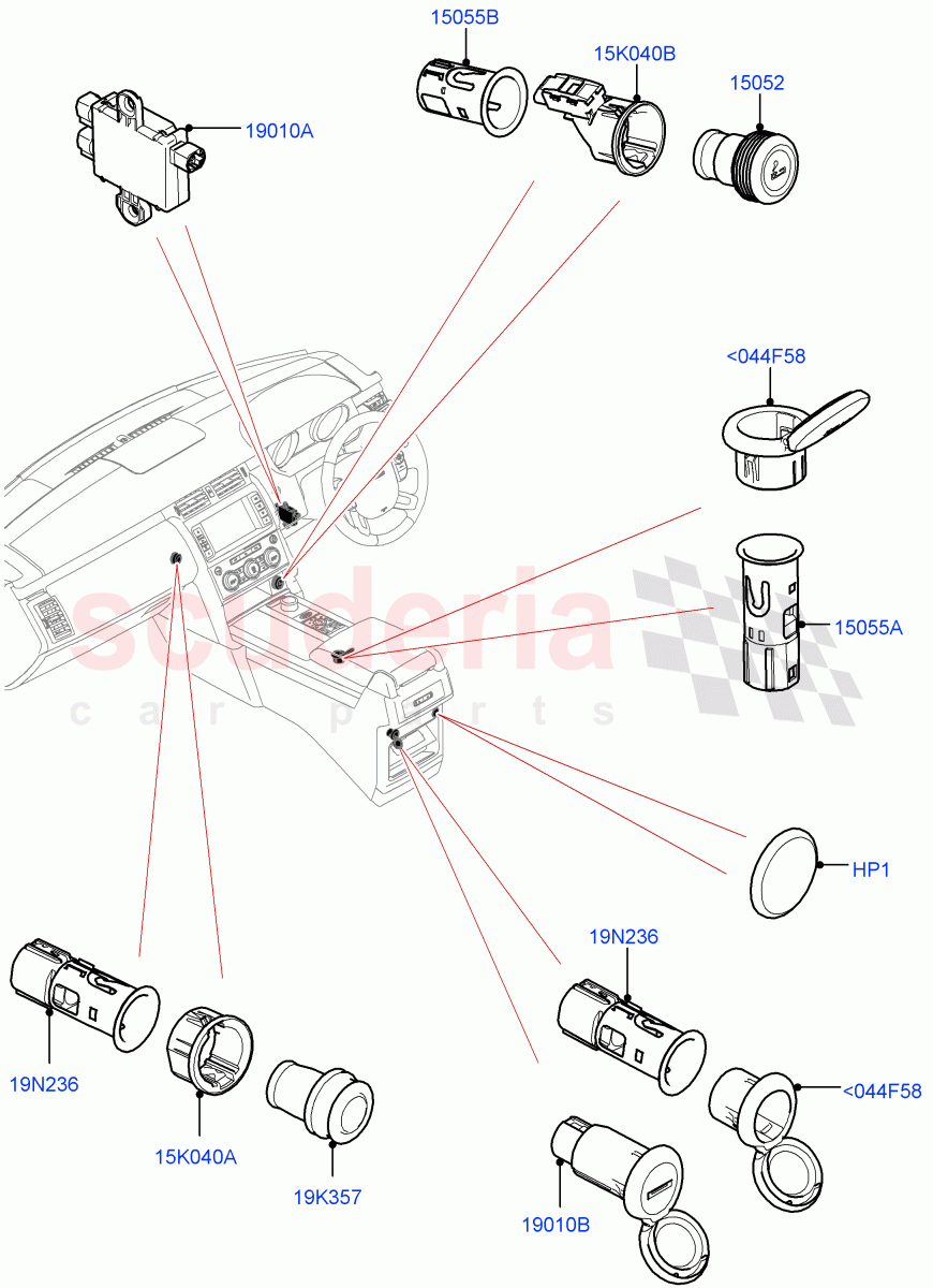 Instrument Panel Related Parts(Solihull Plant Build)((V)FROMHA000001) of Land Rover Land Rover Discovery 5 (2017+) [2.0 Turbo Petrol AJ200P]