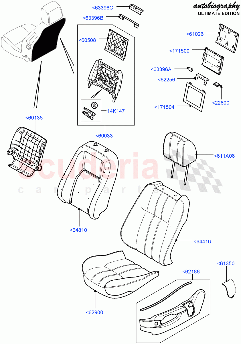 Front Seat Pads/Valances & Heating(Autobiography Ultimate Edition)((V)FROMBA344356) of Land Rover Land Rover Range Rover (2010-2012) [5.0 OHC SGDI NA V8 Petrol]