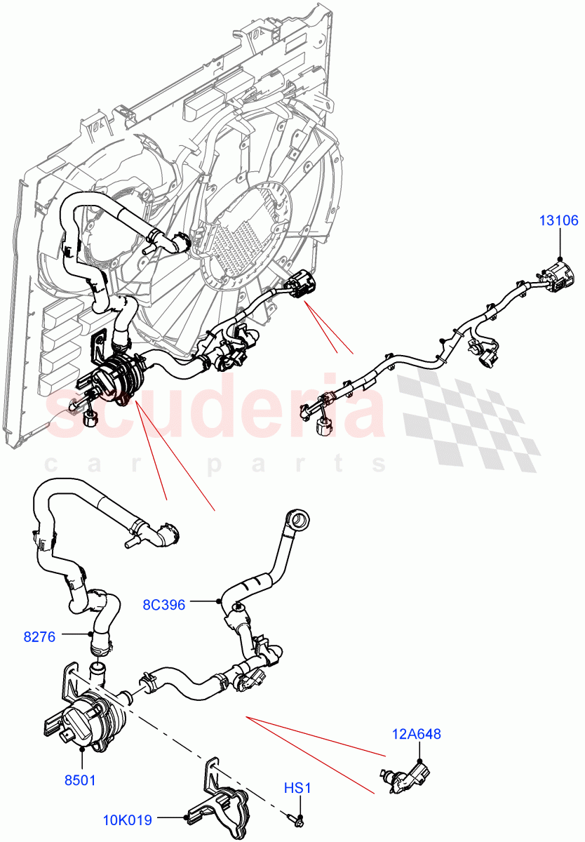 Water Pump (Auxiliary Unit, Nitra Plant Build) (3.0L AJ20D6 Diesel High) ((V) FROMM2000001) of Land Rover Land Rover Defender (2020+) [3.0 I6 Turbo Diesel AJ20D6]