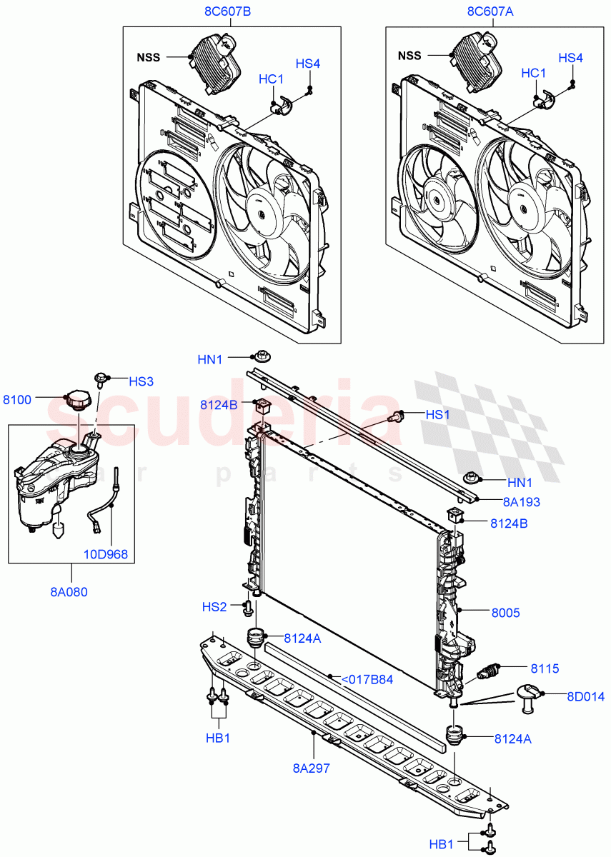 Radiator/Coolant Overflow Container (2.2L CR DI 16V Diesel) of Land Rover Land Rover Range Rover Evoque (2012-2018) [2.2 Single Turbo Diesel]