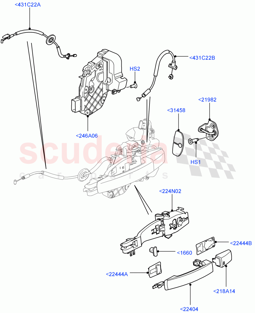 Rear Door Lock Controls((V)FROMAA000001) of Land Rover Land Rover Range Rover Sport (2010-2013) [3.0 Diesel 24V DOHC TC]