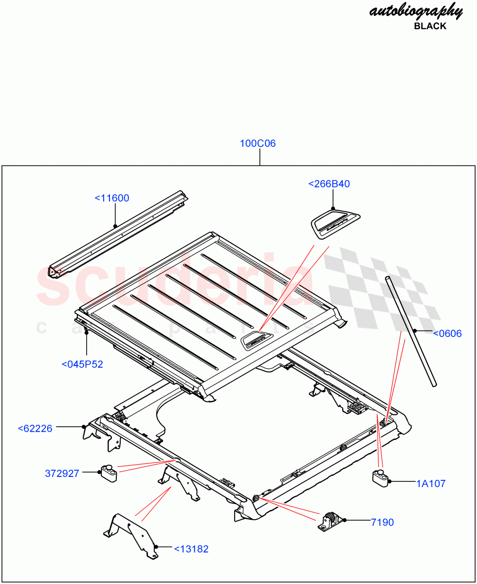 Load Compartment Trim(Autobiography Black / SV Autobiography)(With 40/40 Split Individual Rr Seat)((V)FROMGA000001,(V)TOHA999999) of Land Rover Land Rover Range Rover (2012-2021) [5.0 OHC SGDI SC V8 Petrol]