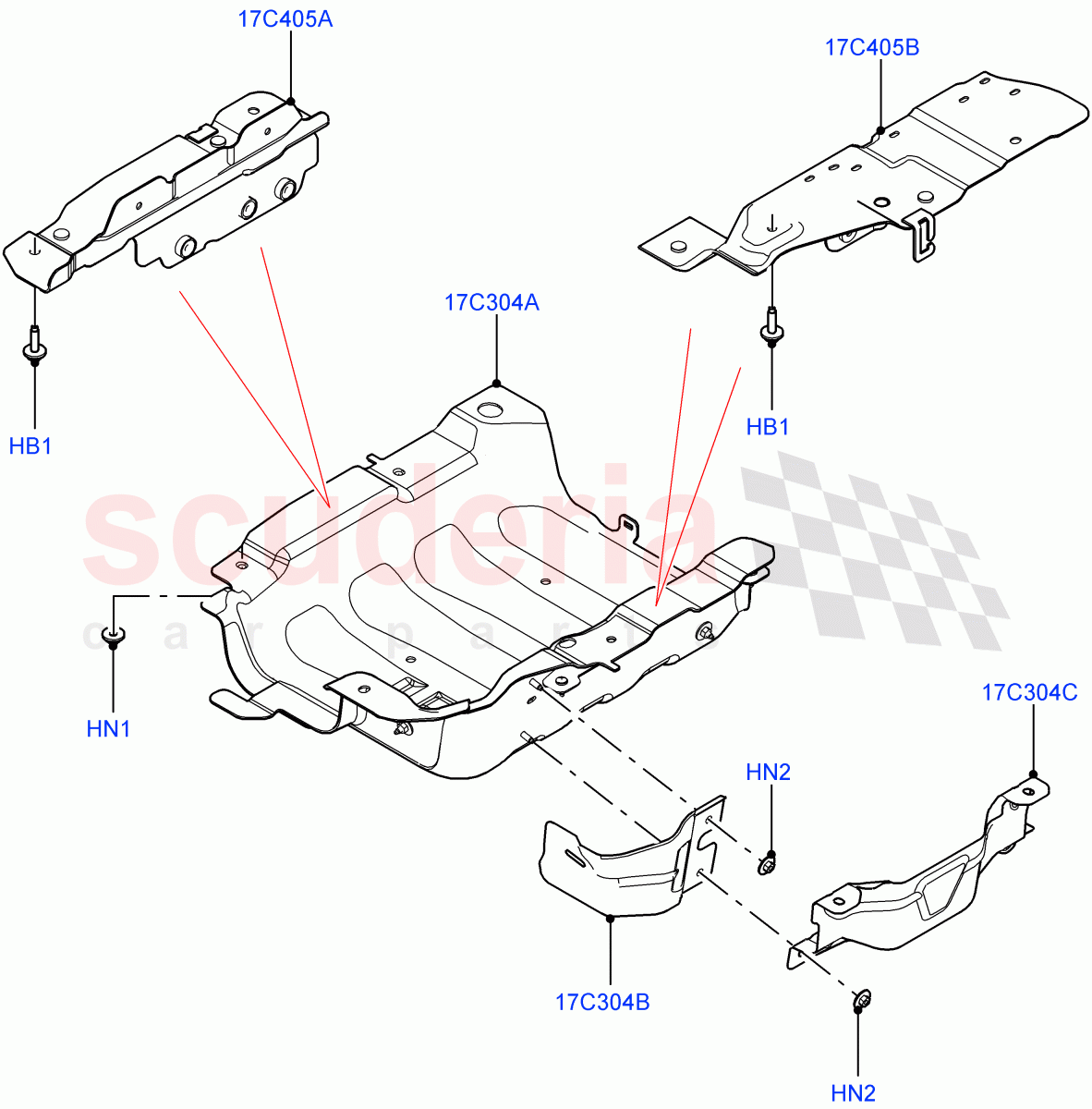 Hybrid Electrical Modules(Inverter Cradle)(2.0L AJ200P Hi PHEV,8HP Gen3 Hybrid Trans)((V)FROMJA000001) of Land Rover Land Rover Range Rover (2012-2021) [2.0 Turbo Petrol GTDI]