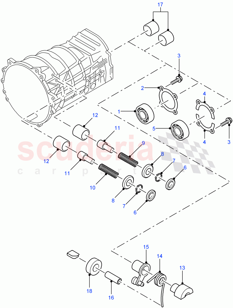 Manual Transmission Components ((V) FROM7A000001) of Land Rover Land Rover Defender (2007-2016)