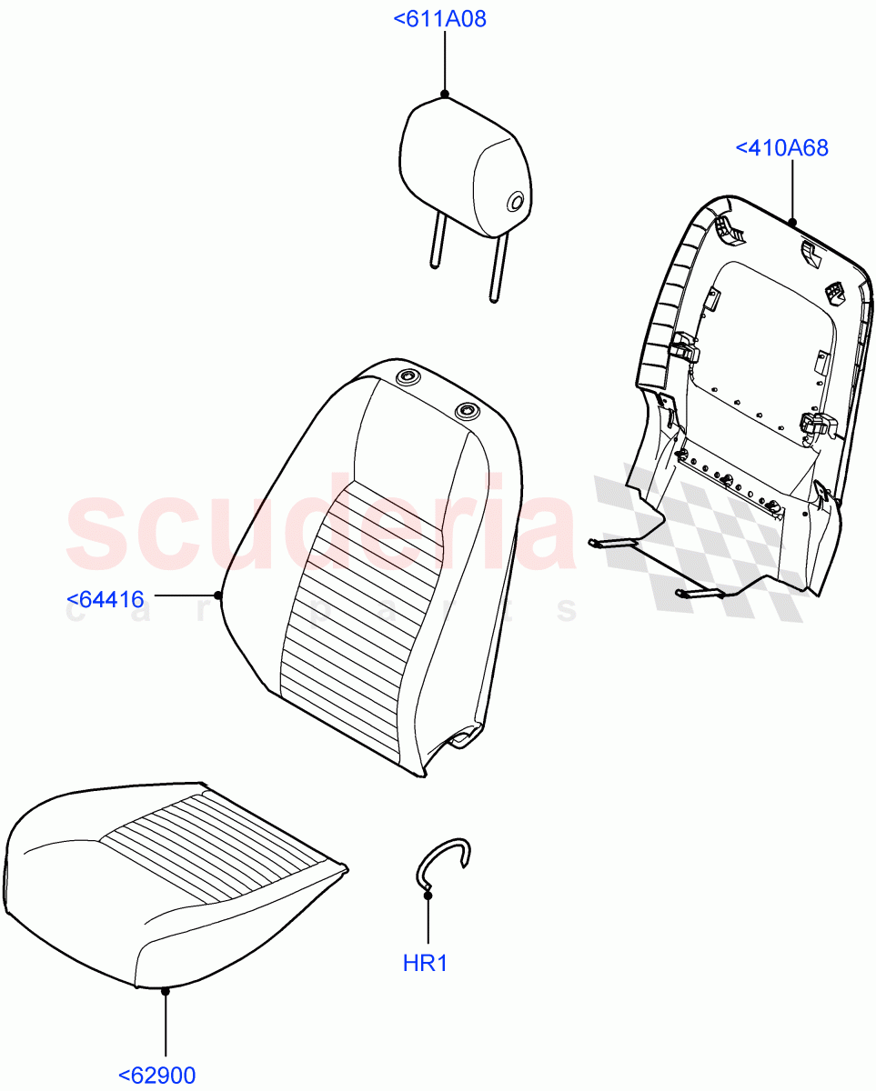 Front Seat Covers(Taurus Leather Perforated,Changsu (China))((V)FROMFG000001) of Land Rover Land Rover Discovery Sport (2015+) [1.5 I3 Turbo Petrol AJ20P3]