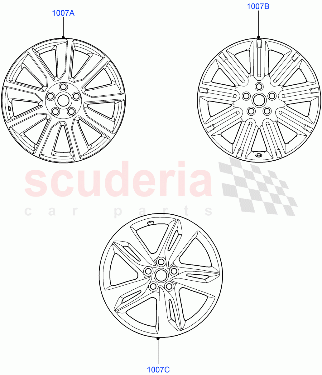 Wheels ((V) FROMCA000001) of Land Rover Land Rover Range Rover Sport (2010-2013) [5.0 OHC SGDI NA V8 Petrol]