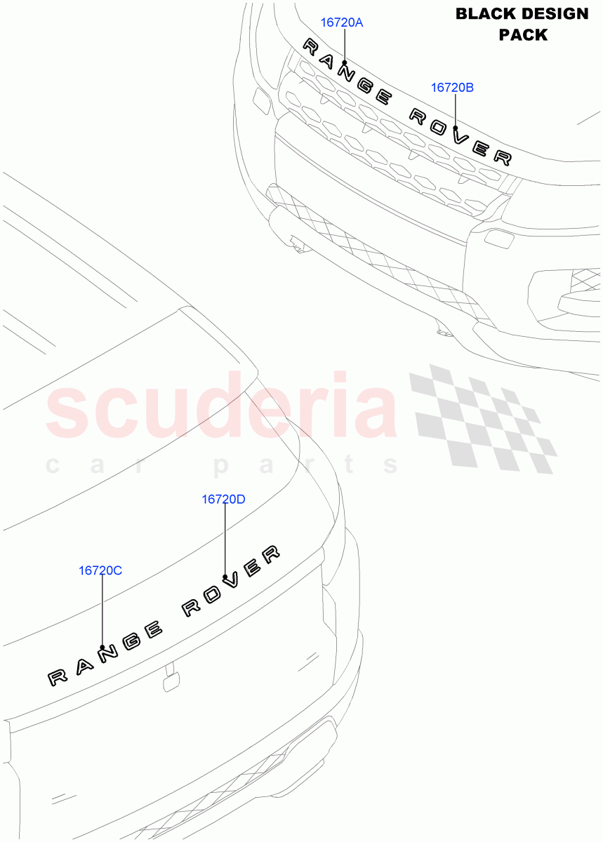 Name Plates(Halewood (UK),Black Pack)((V)FROMDH000001) of Land Rover Land Rover Range Rover Evoque (2012-2018) [2.0 Turbo Diesel]