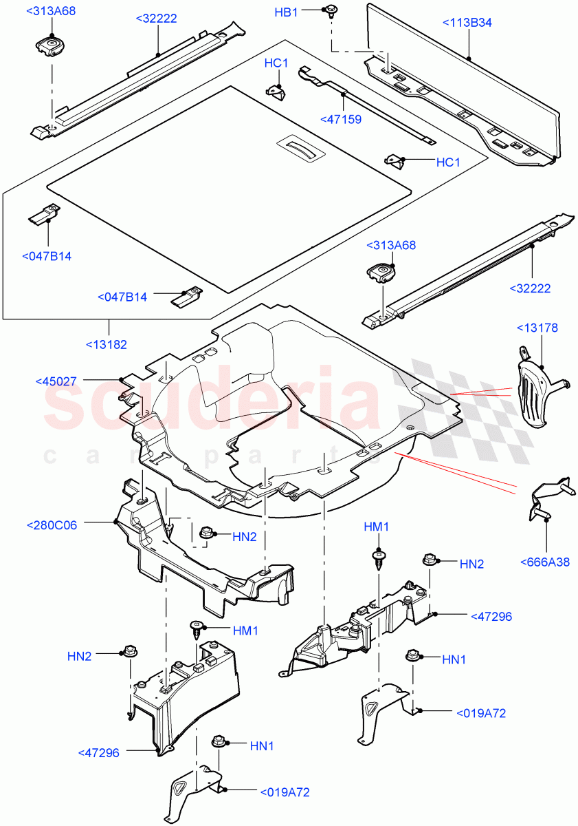 Load Compartment Trim(Floor)(For Unleaded Fuel,With Diesel Fuel Capability,Diesel/Electric - Hybrid,Flex Fuel - E100) of Land Rover Land Rover Range Rover (2012-2021) [2.0 Turbo Petrol GTDI]