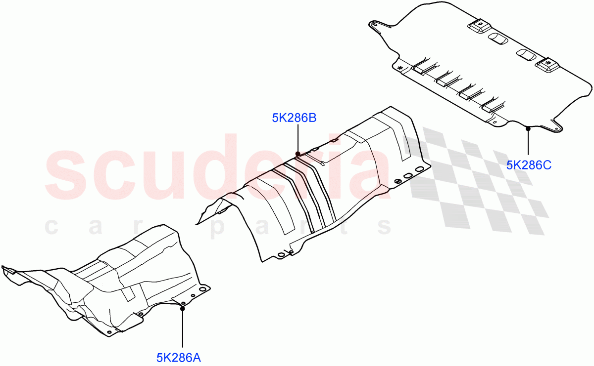 Splash And Heat Shields(Changsu (China))((V)FROMEG000001) of Land Rover Land Rover Range Rover Evoque (2012-2018) [2.0 Turbo Petrol AJ200P]